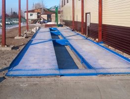 Монтаж автомобильных весов ВАЛ 80-18 на предприятии ООО «Саянмолоко»